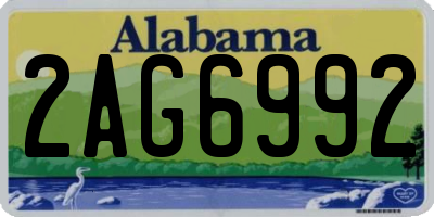AL license plate 2AG6992