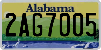AL license plate 2AG7005