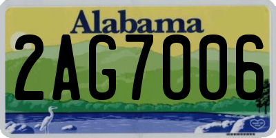 AL license plate 2AG7006