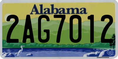 AL license plate 2AG7012