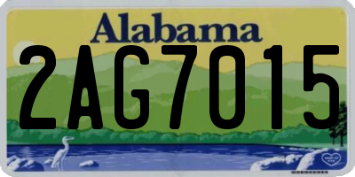AL license plate 2AG7015