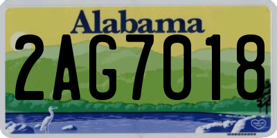 AL license plate 2AG7018