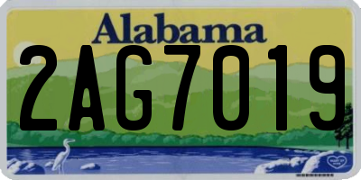 AL license plate 2AG7019
