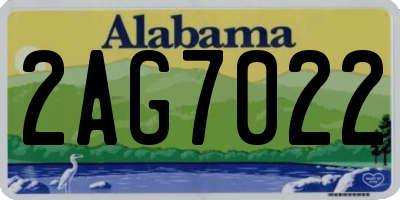 AL license plate 2AG7022