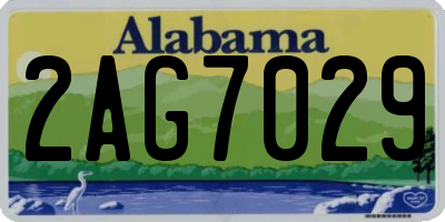 AL license plate 2AG7029