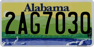 AL license plate 2AG7030