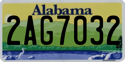 AL license plate 2AG7032