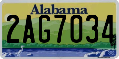 AL license plate 2AG7034