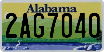 AL license plate 2AG7040
