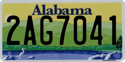 AL license plate 2AG7041