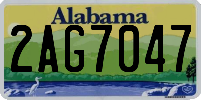 AL license plate 2AG7047