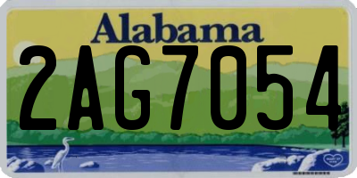 AL license plate 2AG7054