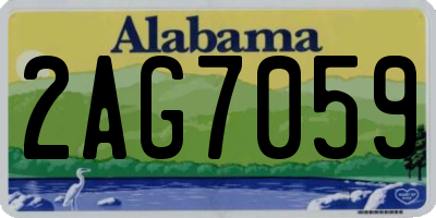 AL license plate 2AG7059