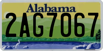 AL license plate 2AG7067