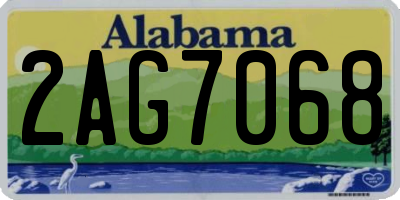 AL license plate 2AG7068