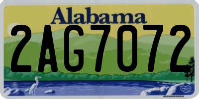AL license plate 2AG7072