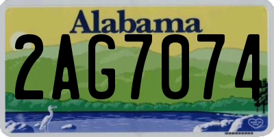 AL license plate 2AG7074