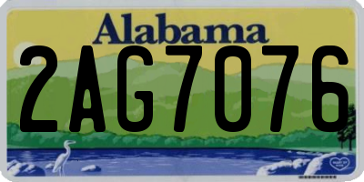 AL license plate 2AG7076