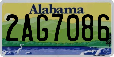 AL license plate 2AG7086