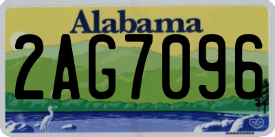 AL license plate 2AG7096
