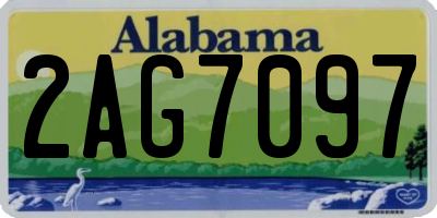 AL license plate 2AG7097