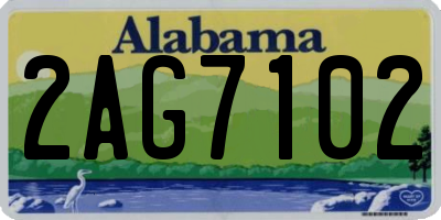 AL license plate 2AG7102