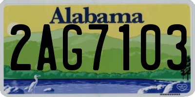 AL license plate 2AG7103
