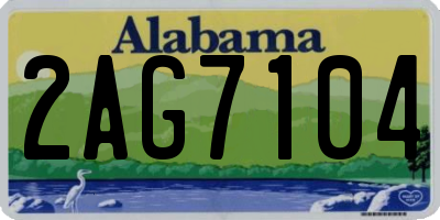 AL license plate 2AG7104