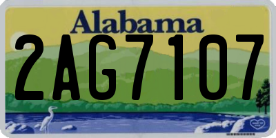 AL license plate 2AG7107