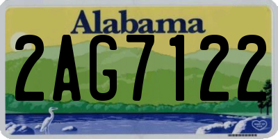 AL license plate 2AG7122