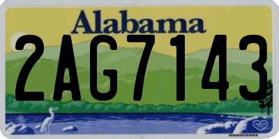 AL license plate 2AG7143