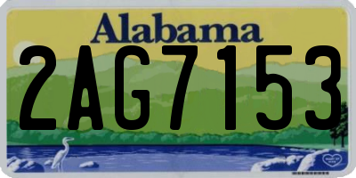AL license plate 2AG7153