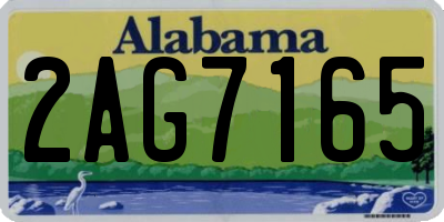 AL license plate 2AG7165