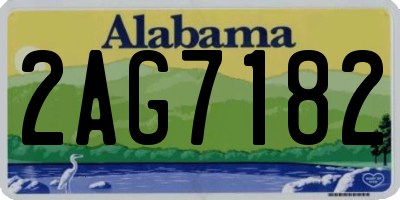 AL license plate 2AG7182