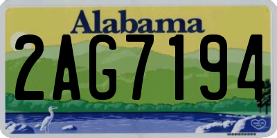 AL license plate 2AG7194