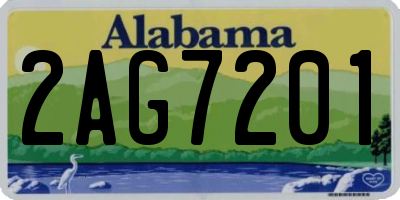 AL license plate 2AG7201