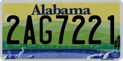 AL license plate 2AG7221