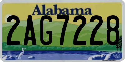AL license plate 2AG7228