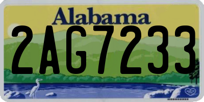 AL license plate 2AG7233