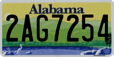 AL license plate 2AG7254