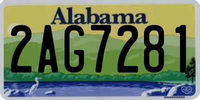 AL license plate 2AG7281