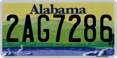 AL license plate 2AG7286