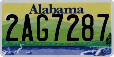 AL license plate 2AG7287
