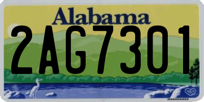AL license plate 2AG7301
