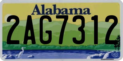 AL license plate 2AG7312