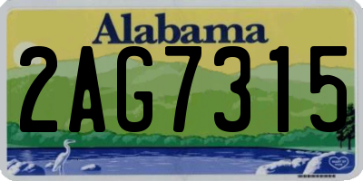AL license plate 2AG7315