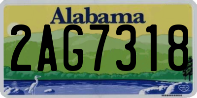 AL license plate 2AG7318