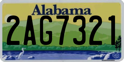 AL license plate 2AG7321