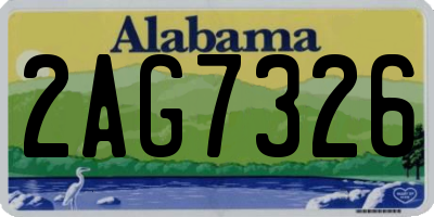 AL license plate 2AG7326