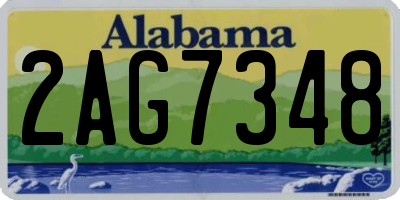 AL license plate 2AG7348